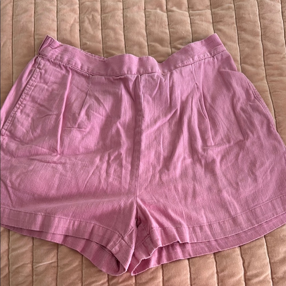 Madewell High Waist Pink Shorts Lightweight Summer Essential